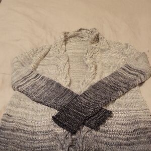 Women's Gray Baby Alpaca Ombre Sweater